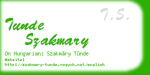 tunde szakmary business card